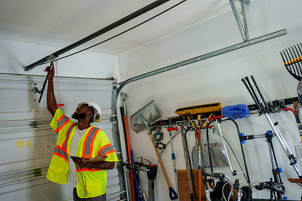 Professional Garage Door Panel Replacement technician working in Staunton, IL